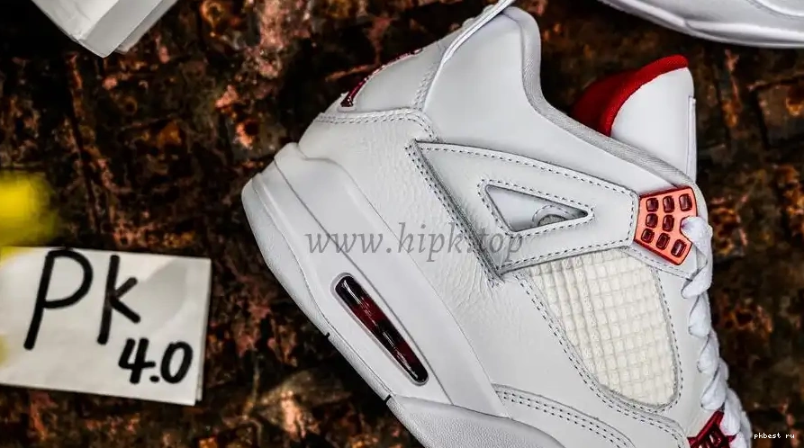 PK Red RETAIL 4 Jordan SHIP TO GOD Metallic READY Retro MATERIALS 0507